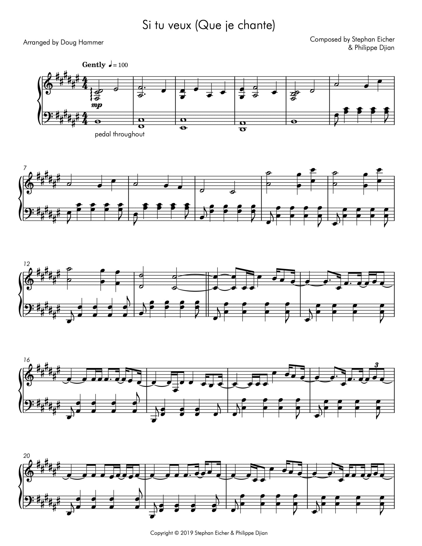 Si tu veux (Que je chante)